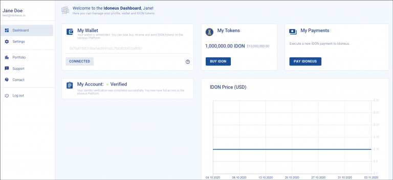 Idoneus Dashboard